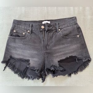 Pistola black wash denim shorts